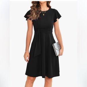 Black Knee-length Cocktail Dress